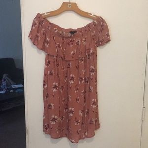 F21 floral off the shoulder dress